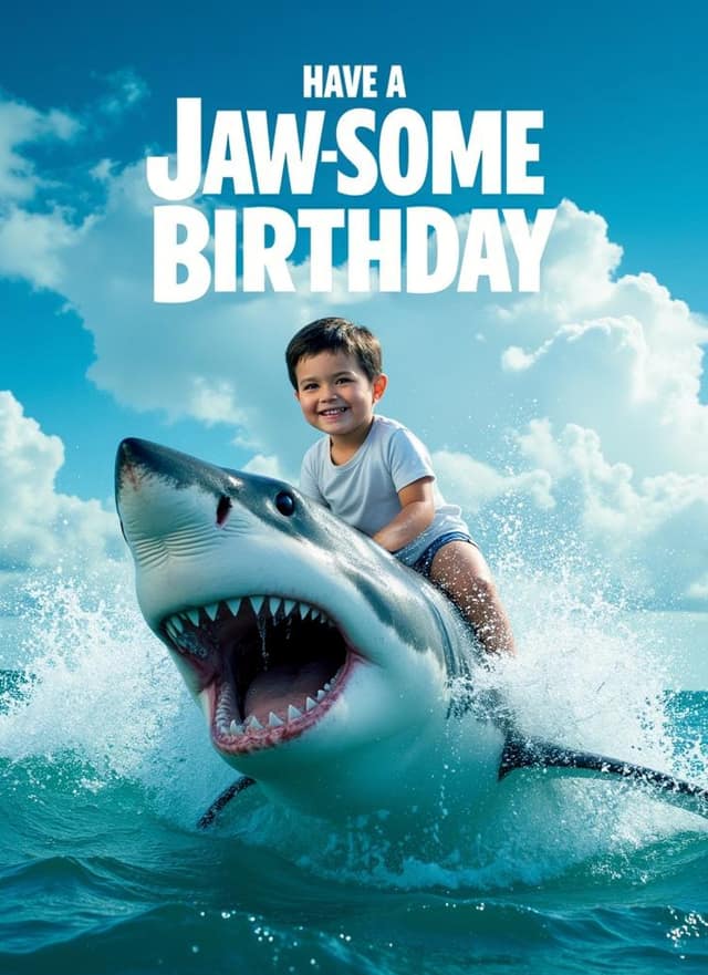 Jaw-Some Shark Birthday Ride