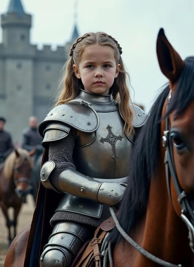 Young Knight On Horseback