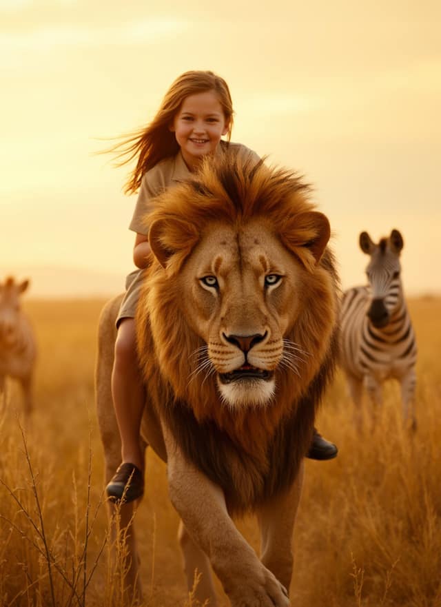 Wild Lion Rider Adventure