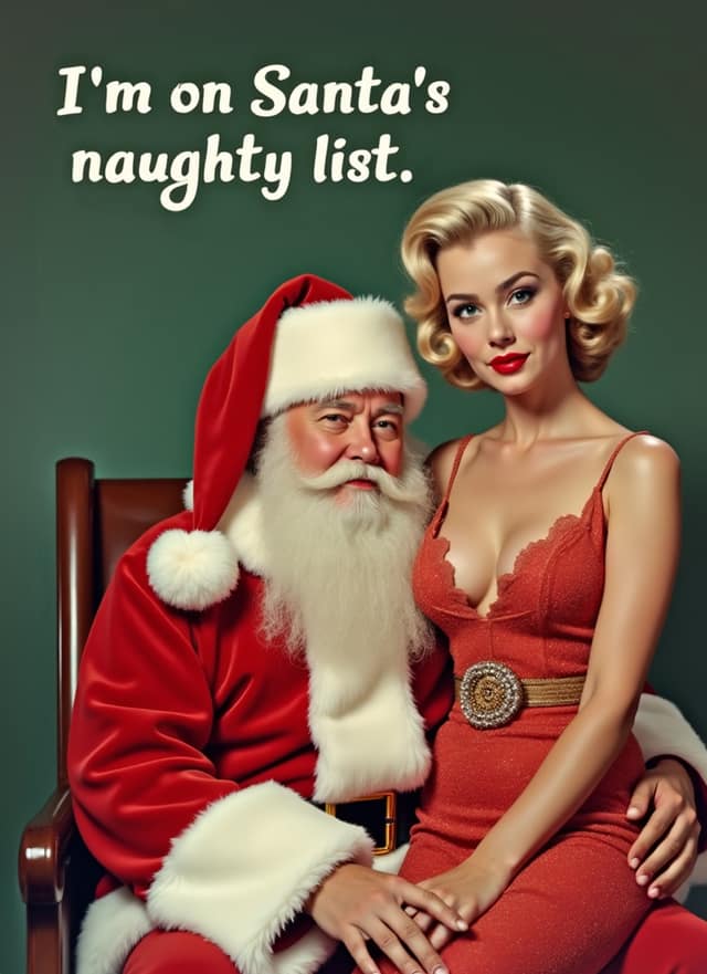 Santa's Naughty List Pinup