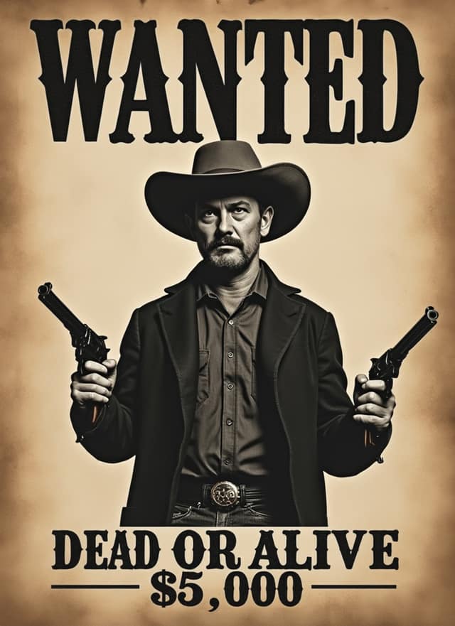 Wanted Dead Or Alive Poster