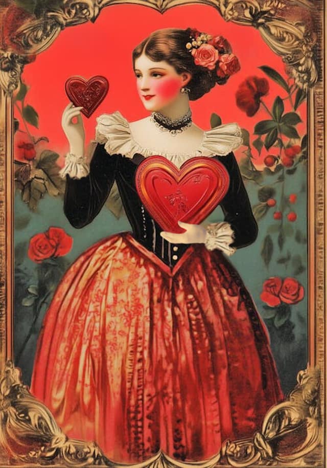 Victorian Heart Queen Portrait