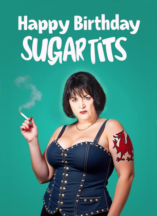 Happy Birthday Sugar Tits Card