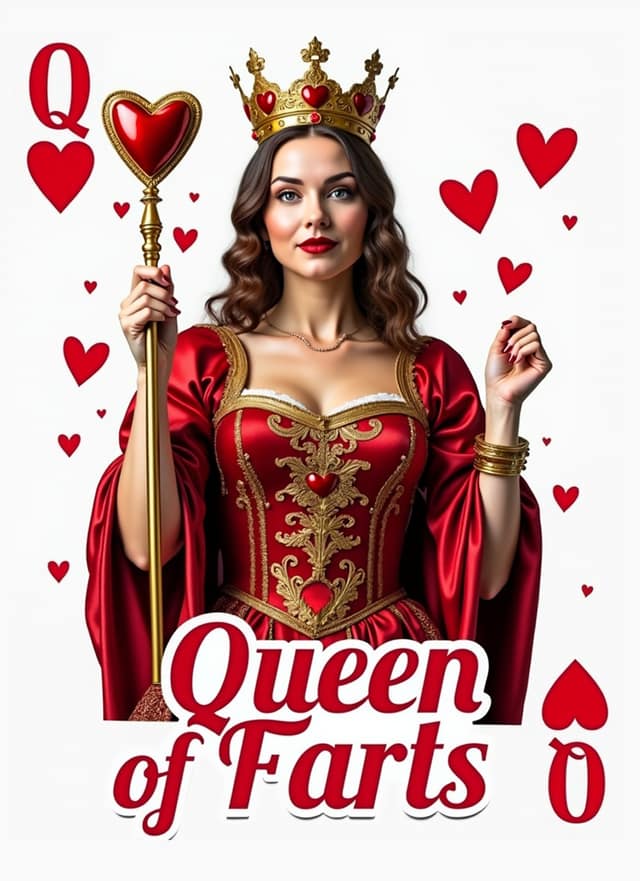 Queen Of Farts Birthday Card