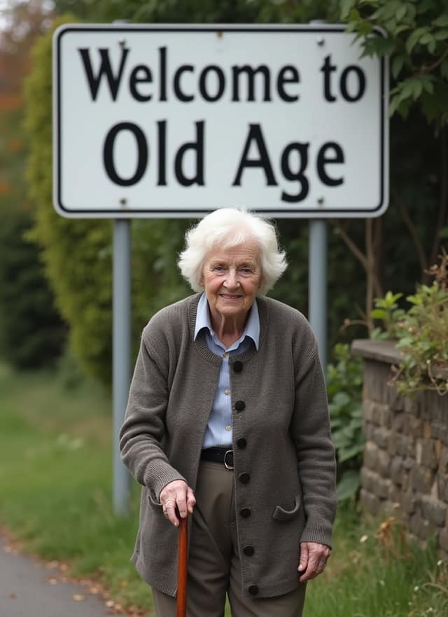 Welcome To Old Age Woman Birthday Card