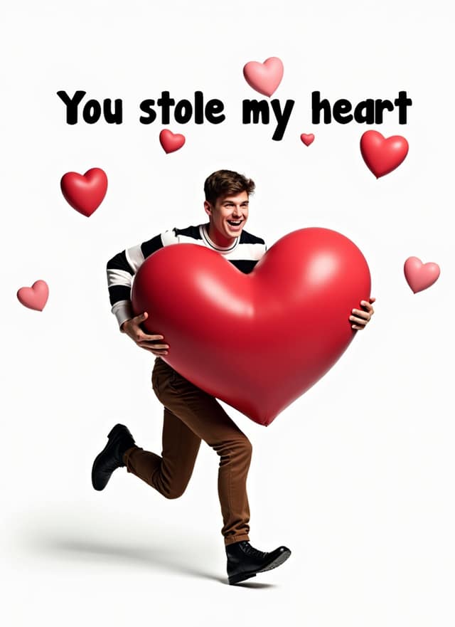 You Stole My Heart Valentines Card