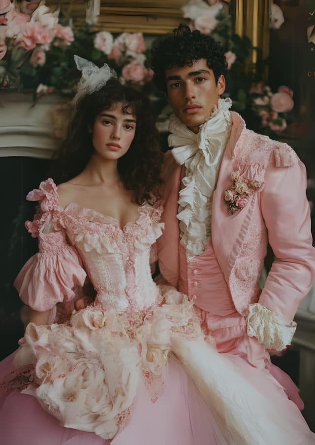 Blush Rococo Couple