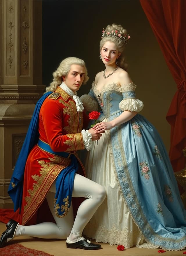 French Rose Anniversary Card