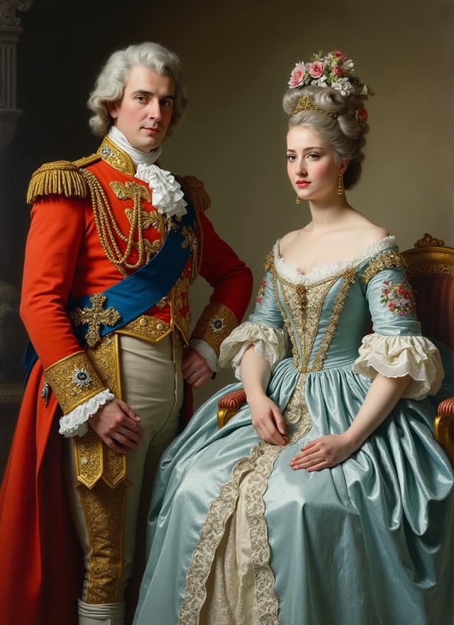 French Rocco Couple Valentines Card