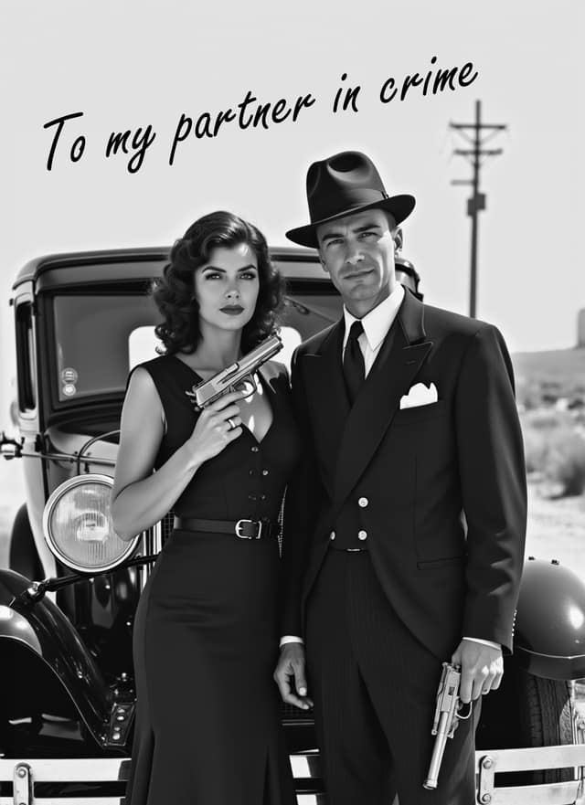 Partners In Crime Anniversary Card