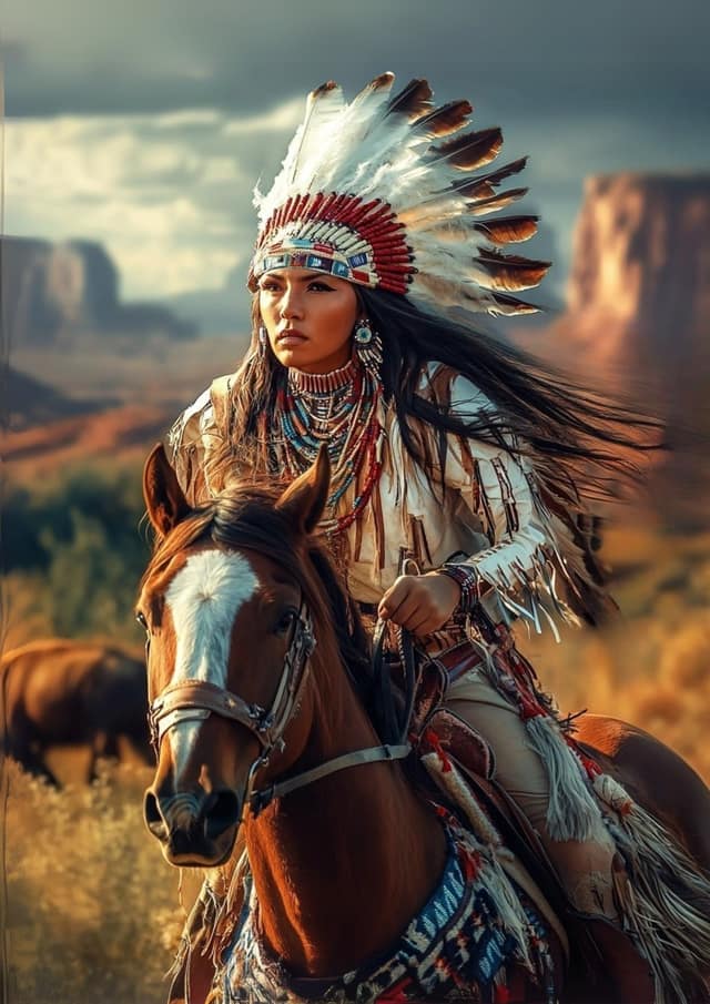 Fearless Desert Horseback Rider