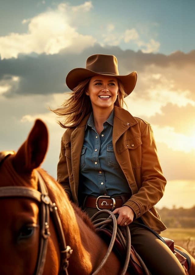 Golden Hour Cowgirl Ride