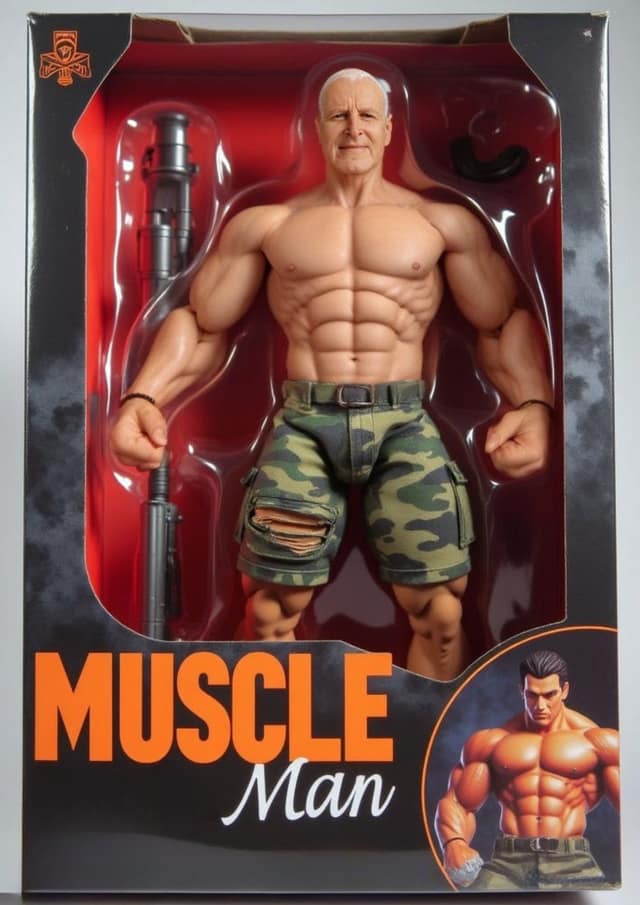Boxed Muscle Man Action Figure