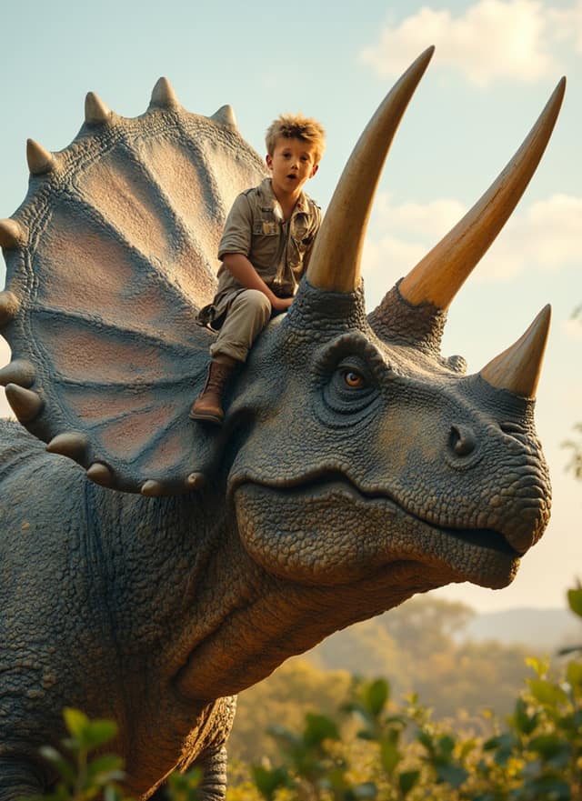 Triceratops Rider Face Swap