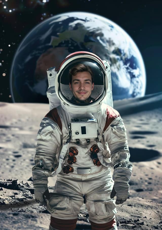 Moonwalk Astronaut Face Swap