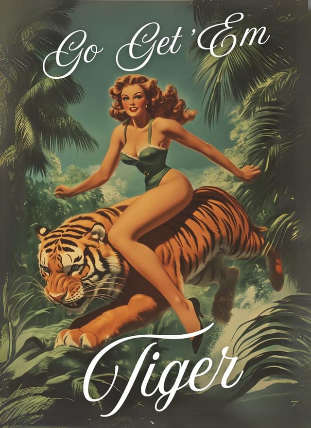 Go Get Em Tiger Pinup