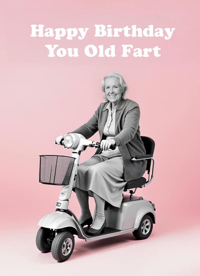 Old Fart Birthday Scooter