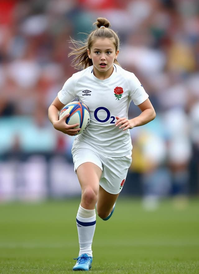 Girl Rugby Player Birthday Card