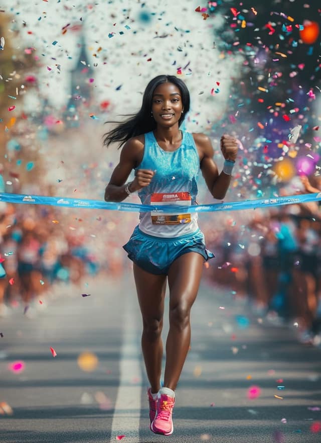 Finish Line Champion Moment