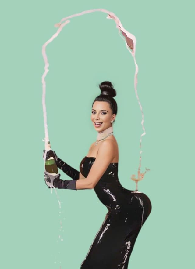 Kim Kardashian Champagne Moment