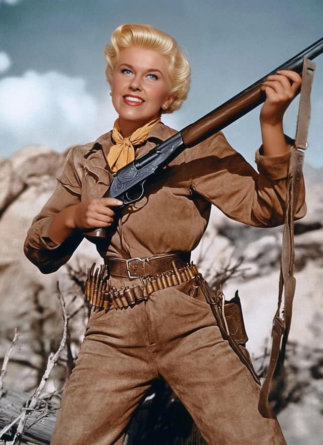 Sharpshooting Cowgirl Face Swap