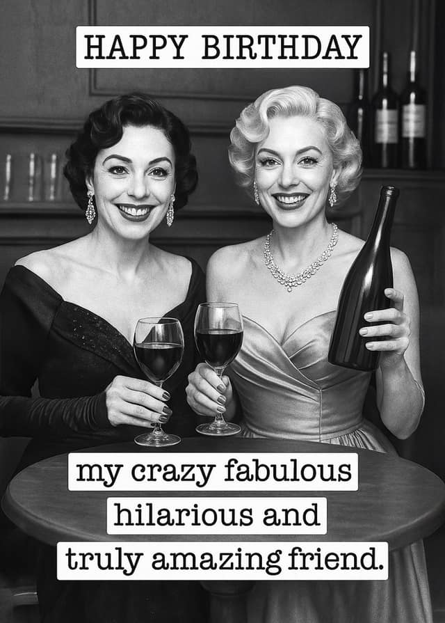 Crazy Fabulous Friend Card
