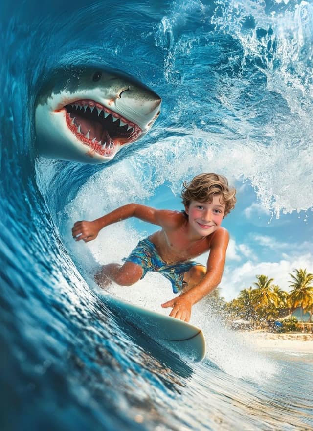 Shark Chase Surf Ride