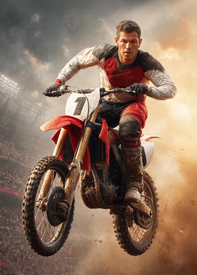 Motorcross Racer Birthday Card