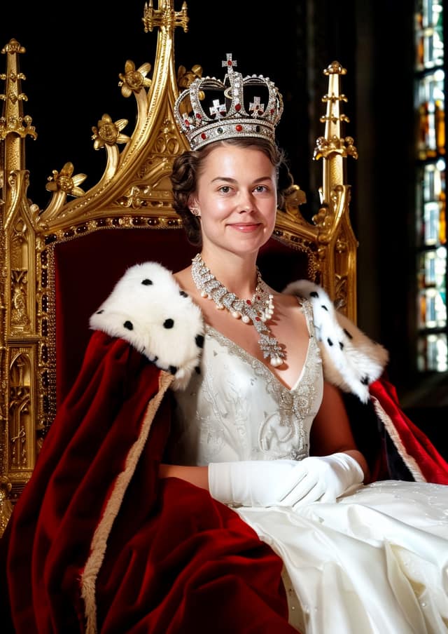 Royal Coronation Throne Portrait