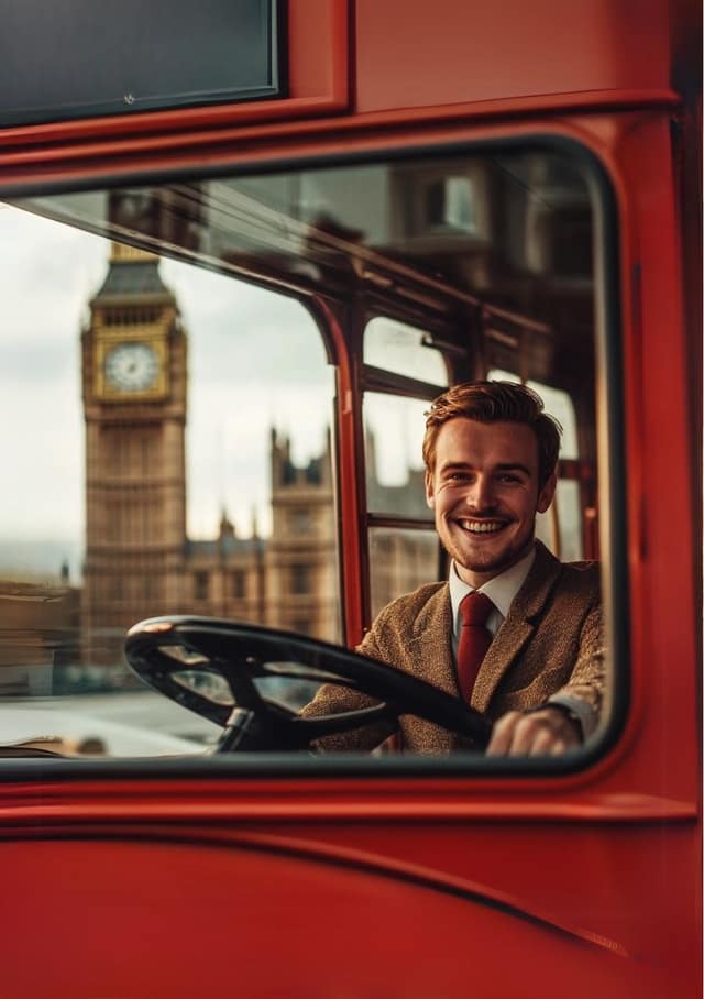 Classic London Bus Driver