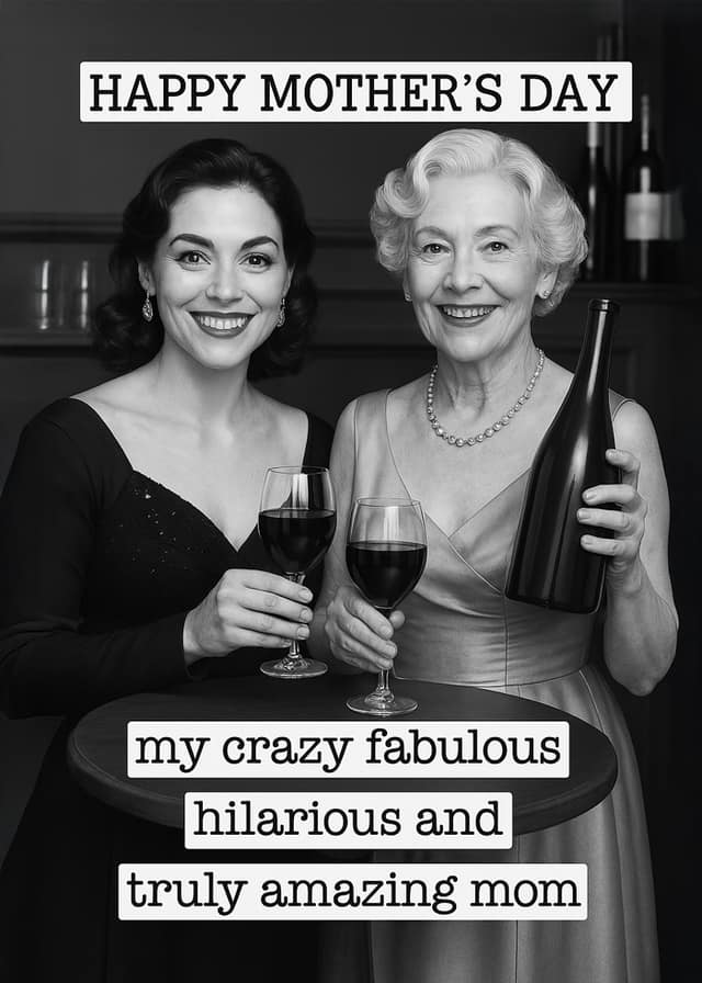 Crazy Fabulous Mum Card