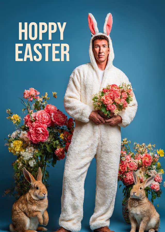 Hoppy Easter Man Card