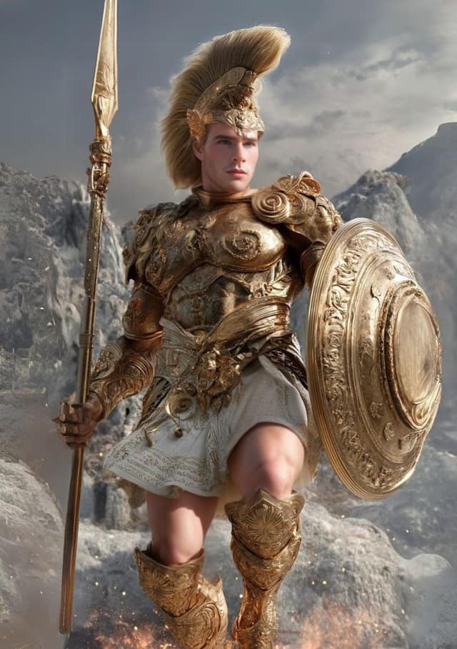 Golden Spartan Warrior