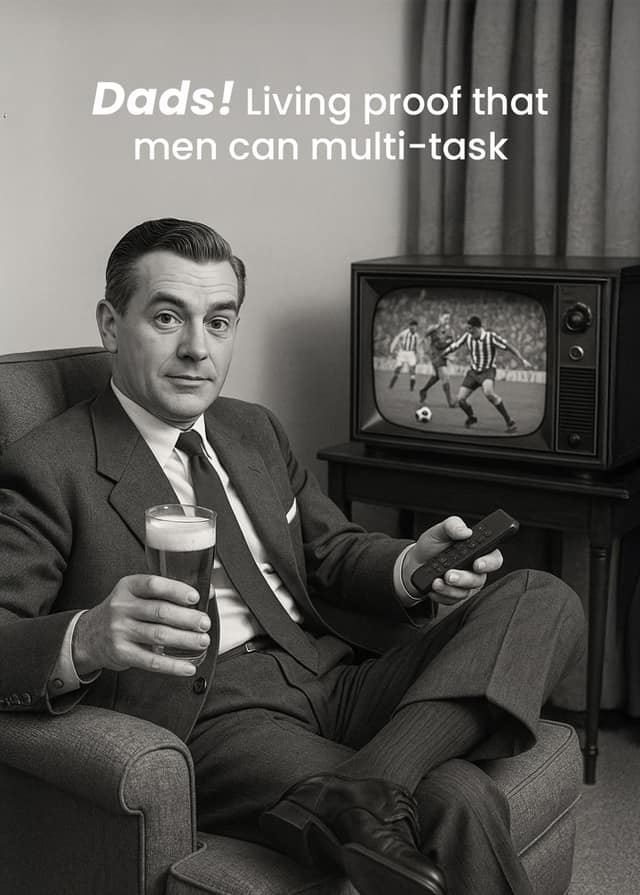 Dads Multitasking