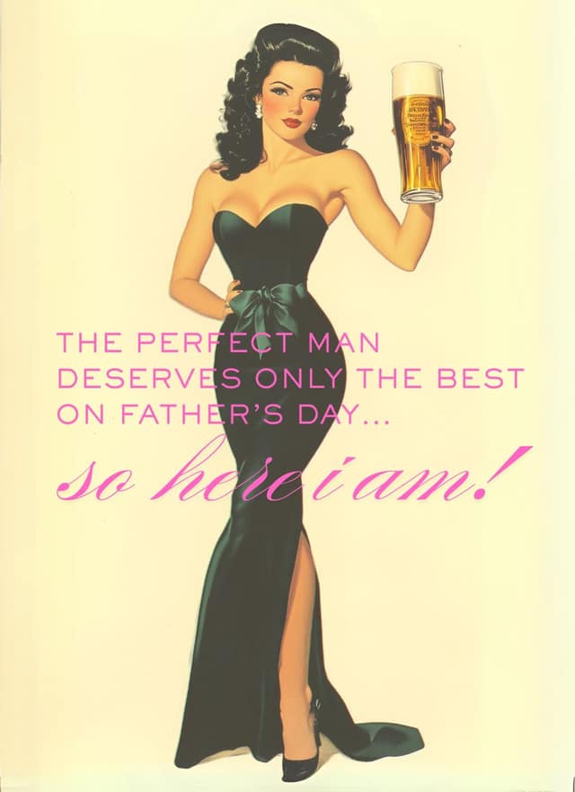 Vintage Beer Pinup Star