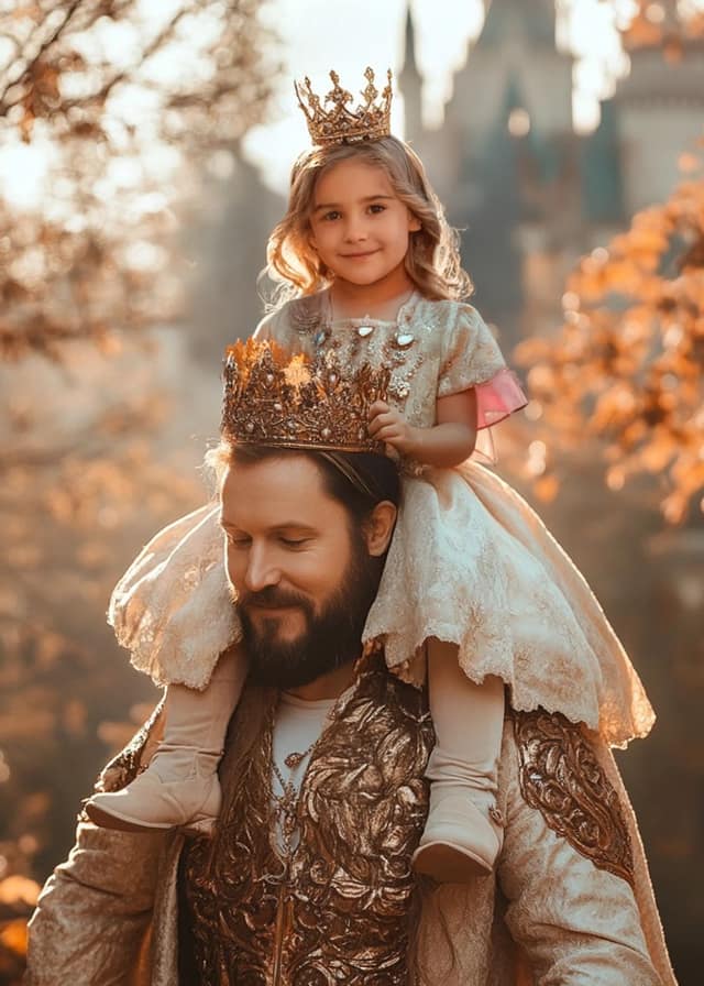 Crowned King And Princess