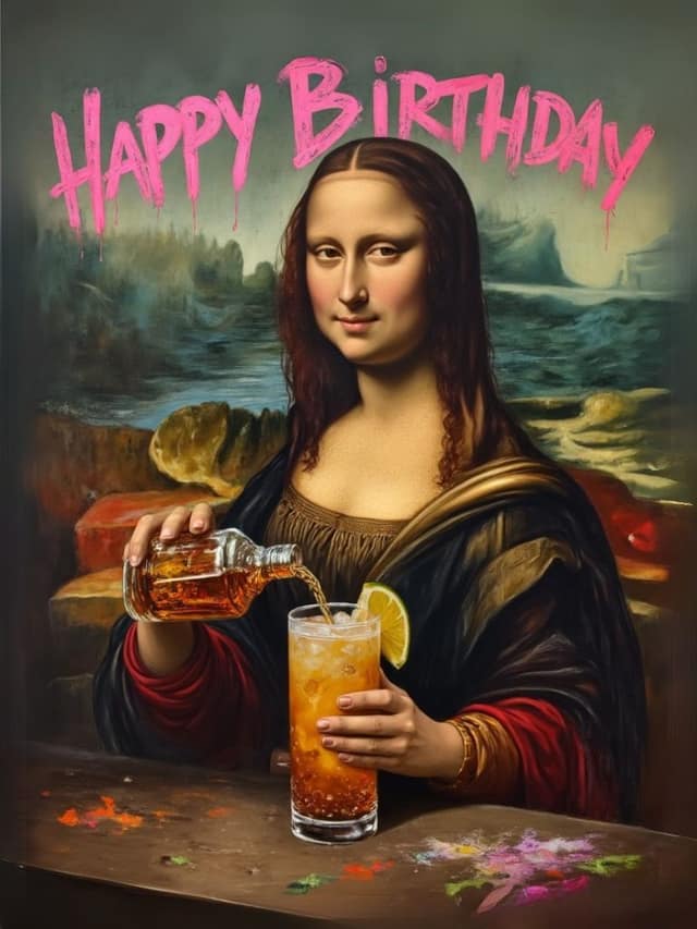 Mona Lisa Happy Birthday