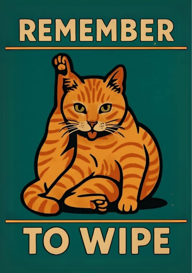 Cheeky Cat Wipe Reminder