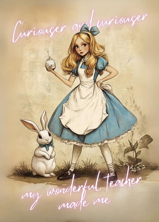 Whimsical Teacher Rabbit Adventure