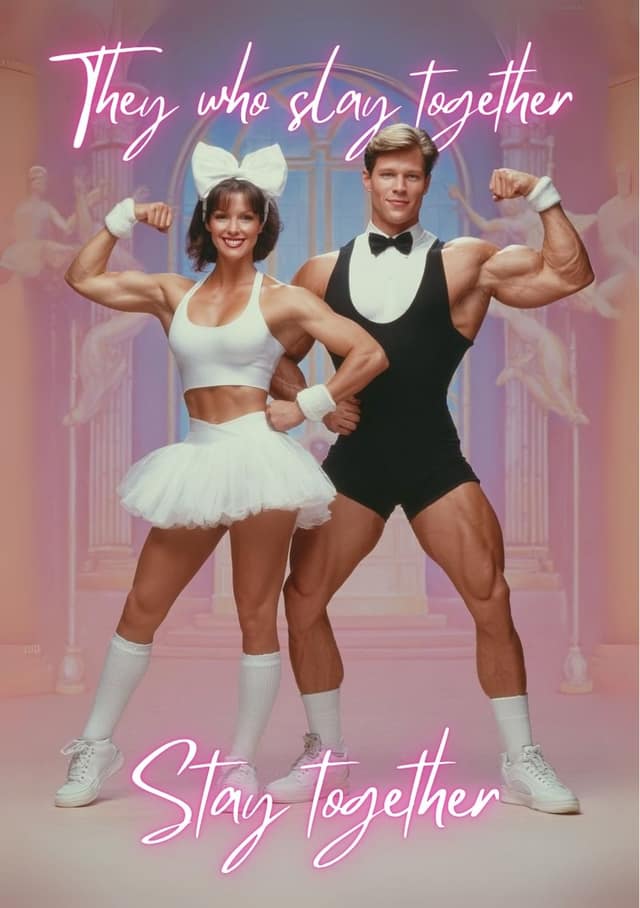 Retro Power Couple Face Swap