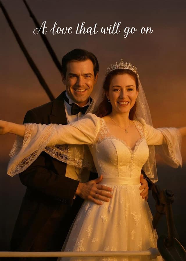 Sunset Ship Romance Face Swap