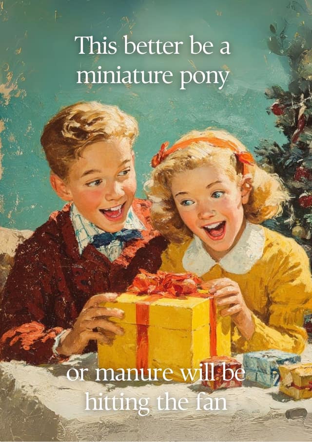 Retro Christmas Surprise Face Swap