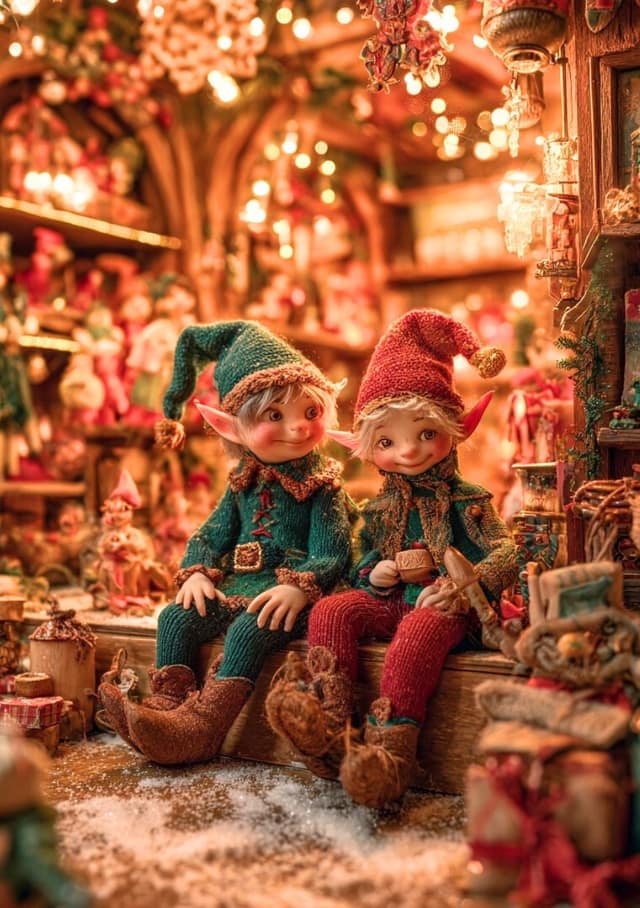 Merry Christmas Elf Duo