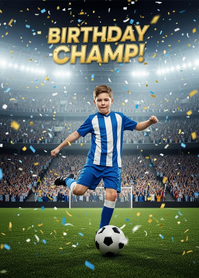 Birthday Football Star
