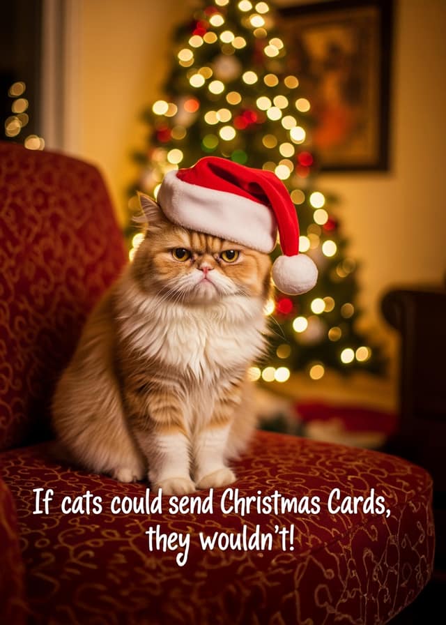 Grumpy Santa Pet Card