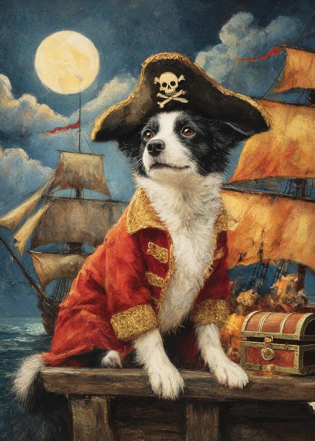 Pirate Captain Pet Portrait