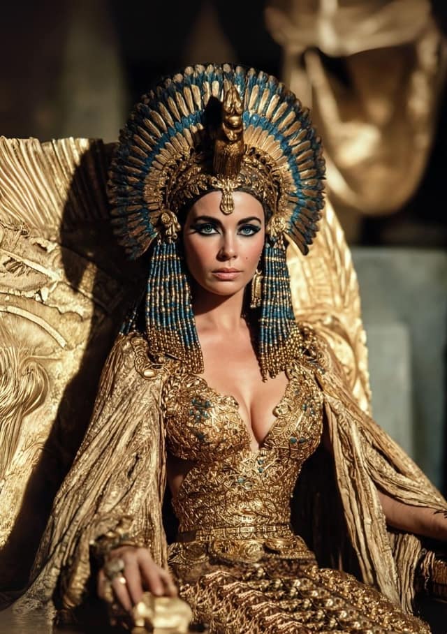 Egyptian Queen On The Throne