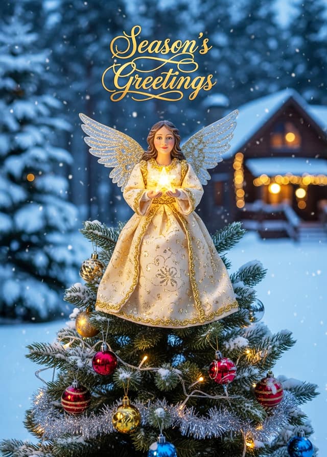 Festive Tree Angel Face Swap