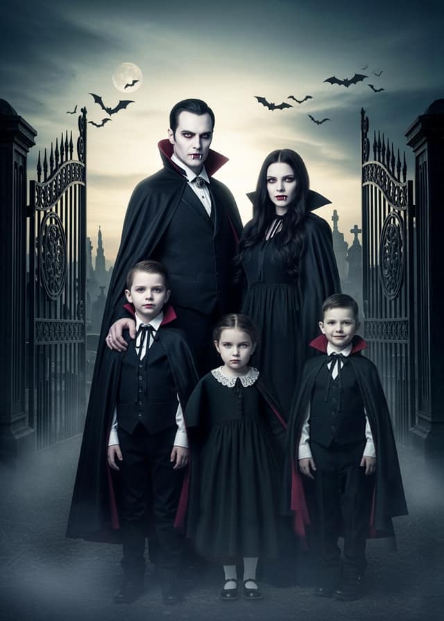 Gothic Vampire Family Portrait