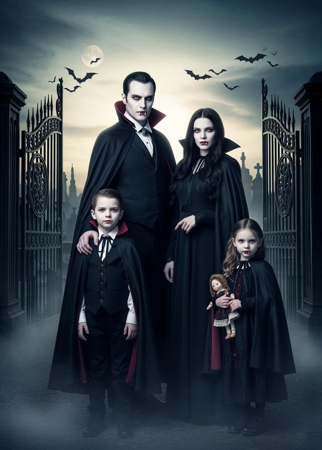 Midnight Vampire Family Portrait